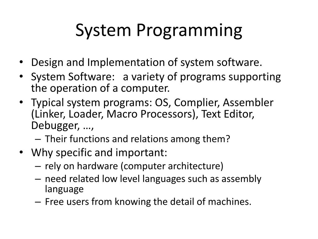 system programming